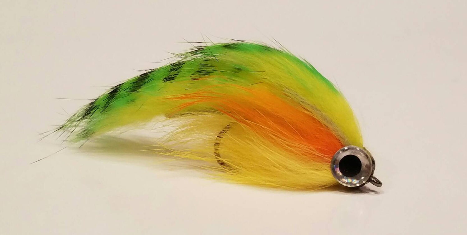 Perch colored streamer bass streamer fly fishing fly flies