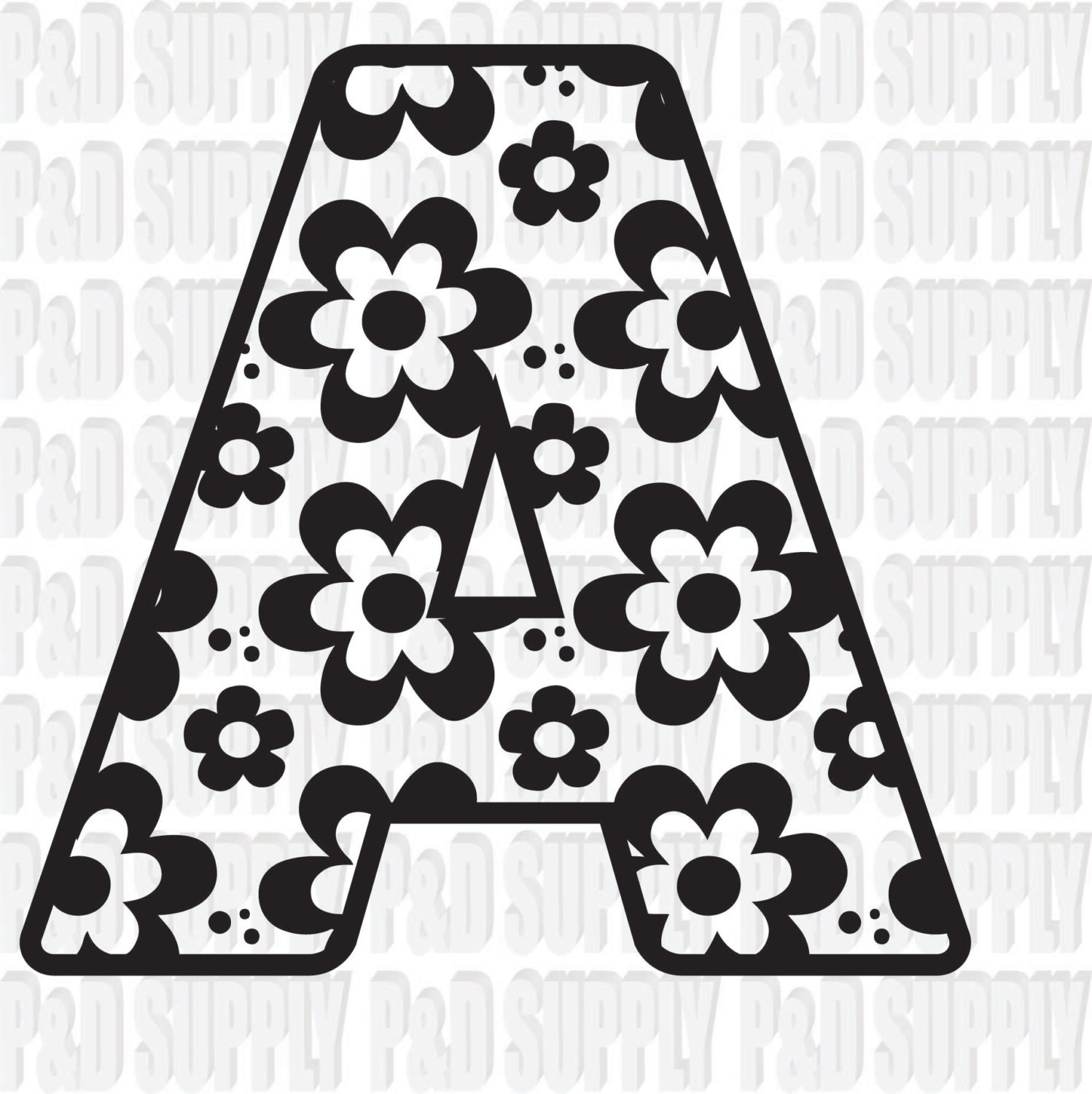 A-Z Alphabet Letter Monogram SVG DXF Digital cut file for