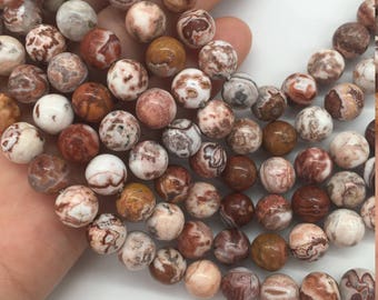 1Full Strand 8mm Crazy Lace Agate Round Beads, Crazy Lace Agate Gemstone For Jewelry Making