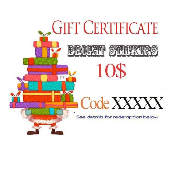 Gift Card Gift certificate Christmas Gift card instant