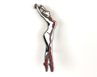 Suspiria Horror Film inspired "Bloody Ballerina" Hard Enamel Pin with Glitter Blood