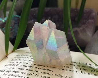 Chunky opal angel aura Quartz cluster