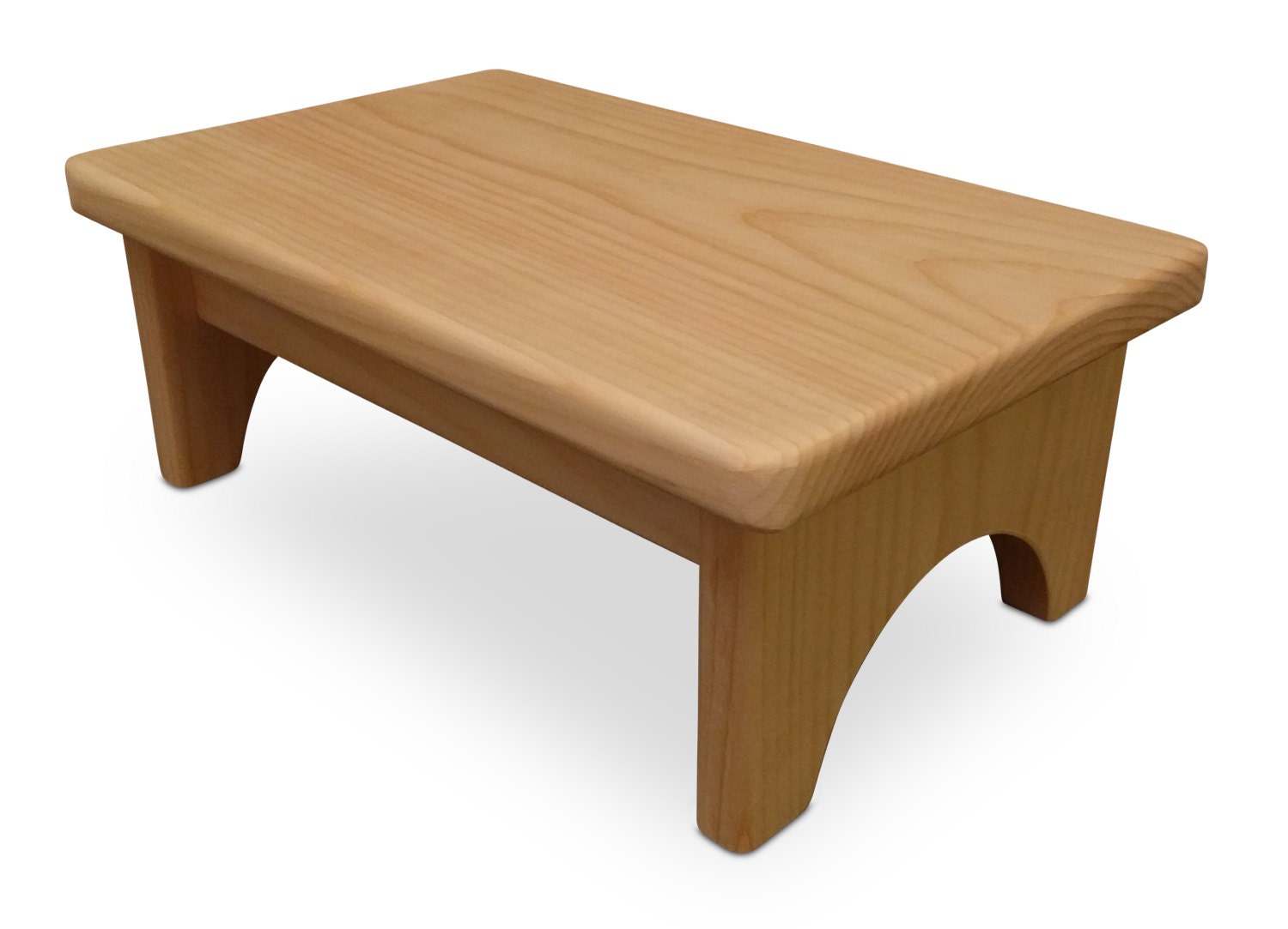 Solid Walnut Wood Step Stool - 9 Inch Height, Ready To Use Kitchen & Bath Stool