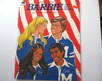Barbie Paper Dolls-All Sports Tournament-Vintage Paper Dolls 1975, Barbie Doll, Paper Dolls, Vintage Paper Dolls