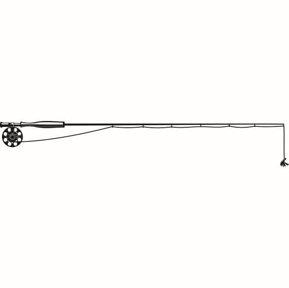 Fly Fishing Rod Pole 2 Reel Fish Fisherman Trout .SVG .EPS