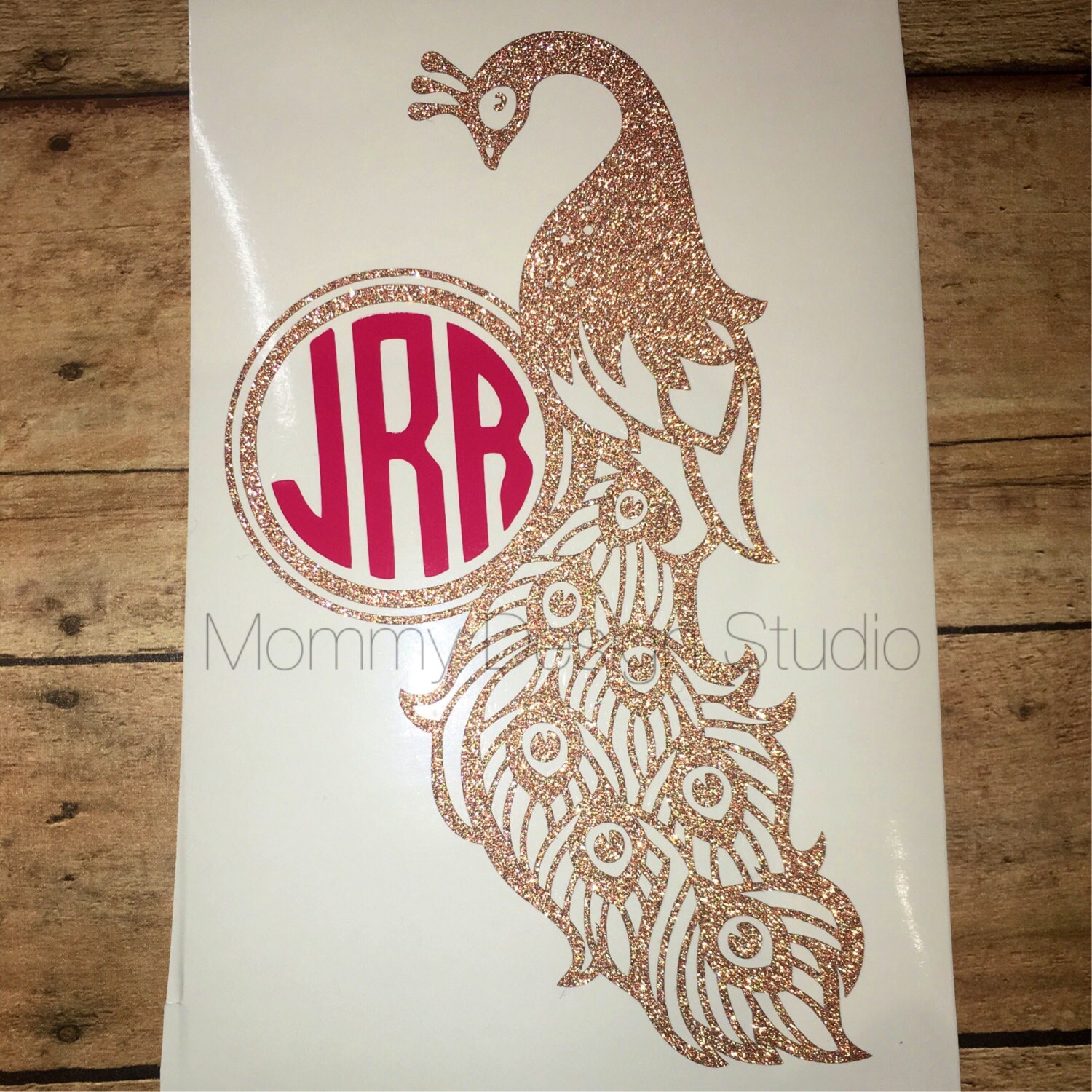 Boho peacock monogram multicolor decal glitter lilly Boho peacock monogram multicolor decal glitter lilly