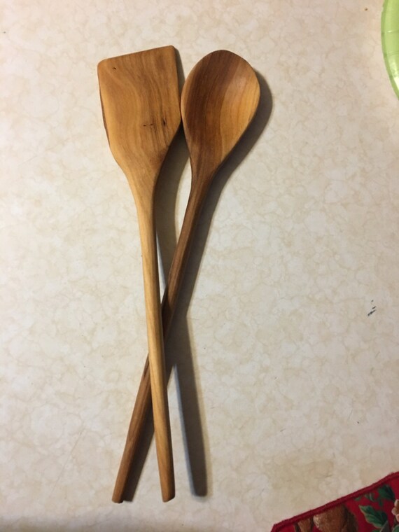 Hand carved wooden kitchen utensils