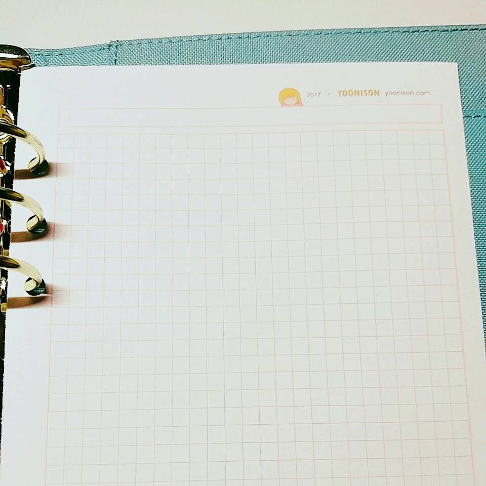 grid notes paper lined graph a5 planner insert printable a4