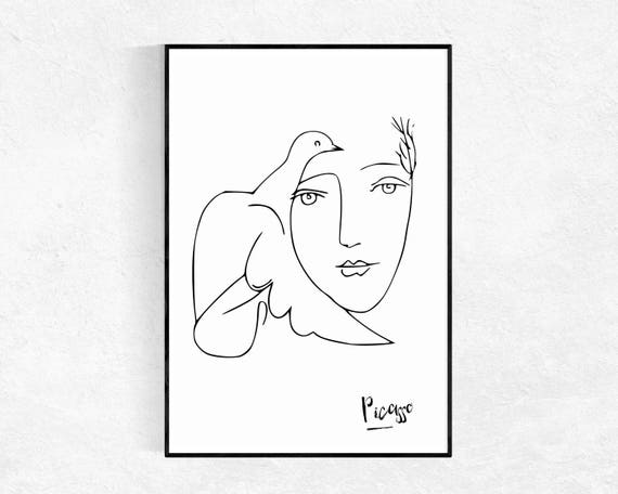Picasso PRINTABLE ART Picasso Sketch Poster Head Of A