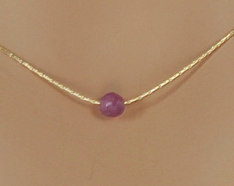 Red Ruby, Genuine Ruby,Tiny Ruby Jewelry.Ruby On a Gold Chain,Ruby Pendant,Ruby Necklace Gold,Tiny Ruby Necklace,Genuine Ruby Necklace,Ruby