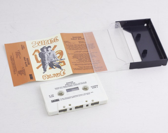 Vintage cassette tape, Suicide - half alive, 1981 Reachout International Records Inc, vintage music cassette