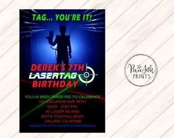 Laser Tag Invitation, Laser Tag Party Invitation, Laser Tag Invitation, Printable Laser Tag Birthday Invite, Laser Invitation
