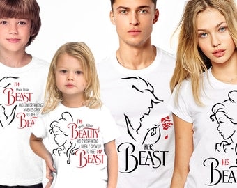 Disney Family Shirts, Beauty and The Beast, Disney shirts, Disney Family Vacation T shirts, Disney Inspired Shirts, Disney Shirts For Family