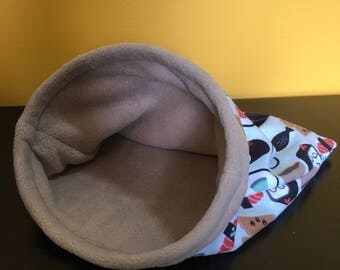 Stay Open Fleece Cuddle Sack - Snuggle Sack - Hedgehog - Guinea Pig Cuddle Sack - Stay Open Cuddle Sack - YOU CHOOSE FABRIC