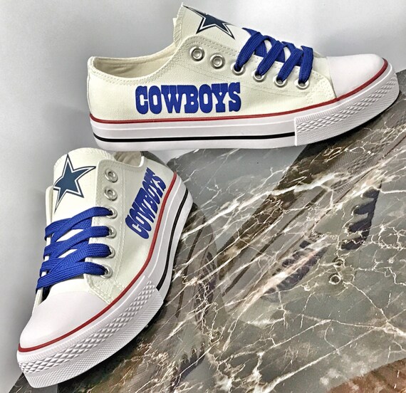 DALLAS COWBOYS White/Blue Custom Men's & by KustomKickzNThingz