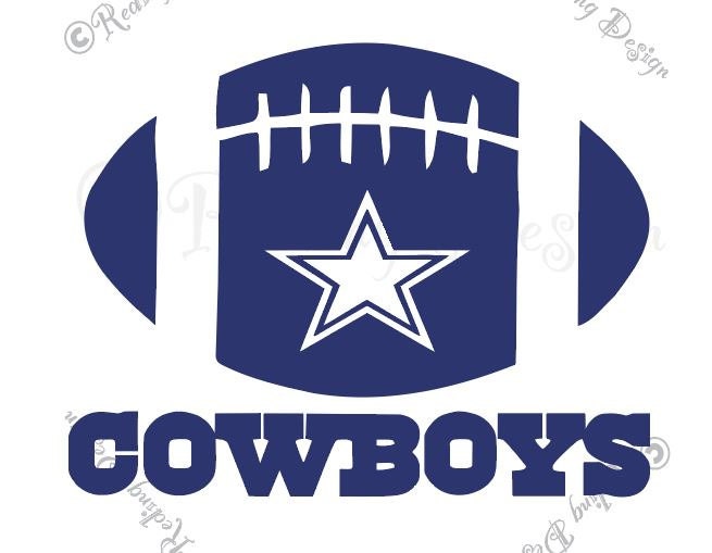 logo with tumblers Football Dallas SVG DXF Cowboys and