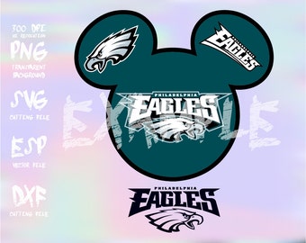 Mickey heads Sport logo football team Philadelphia Eagles ,clipart,SVG,PNG 300dpi ,ESP vector