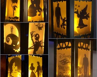 Disney Inspired Battery-Operated Plastic Mini Lantern (Gold)