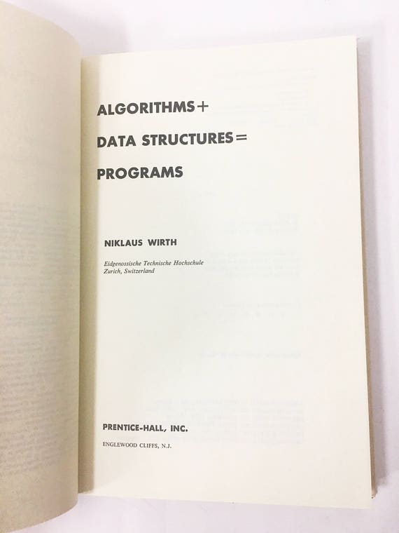 Algorithms data structures programs niklaus wirth and associates