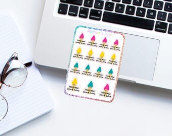 Troll Hair Don't Care Planner Stickers - Messy Hair, Lazy Day, Hot Mess Stickers