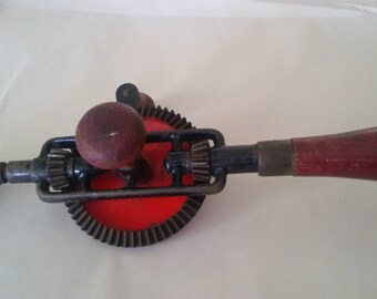 IXION vintage breast drill made in Germany Rustic drill Farm Tool Industrial antique Decor