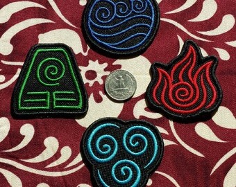 Avatar Bender Symbol patches iron-on patch - 2.4" (ish) Embroidered