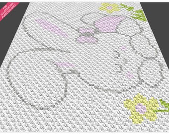 Crochet bunny graph | Etsy