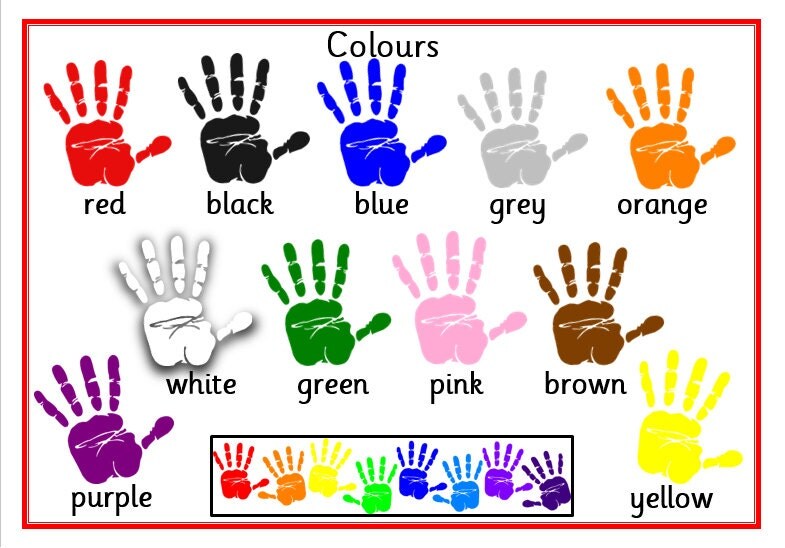 Learning Colours Colour Recognition Colours A4 Display