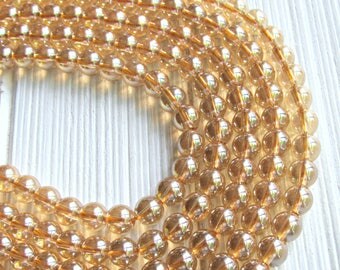 8mm angel aura quartz, full strand, A quality, gold angel quartz, 8mm aura quartz, gold quartz, champagne beads, electroplated beads, gold