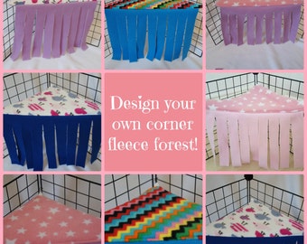 Corner Fleece Forest for guinea pigs | CUSTOM ORDER