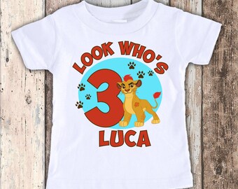 Lion Guard inspired super hero girls custom designed birthday t shirt tshirt personalized
