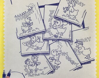 Aunt Martha's Hot Iron Transfers-3400-Dottie The Duck-Vintage Embroidery Patterns