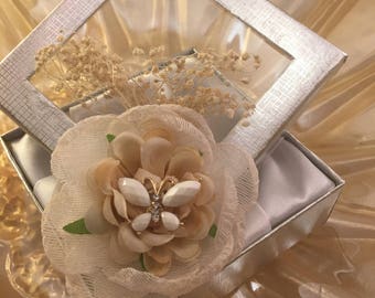 Flower Hair Clips , Silk Flower Headpiece , Hair Accessories .