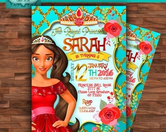 Elena of avalor personalized digital invitation, elena of avalor invitation, elena of avalor party, elena of avalor birthday, party kit