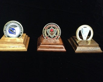 Single Challenge Coin Display