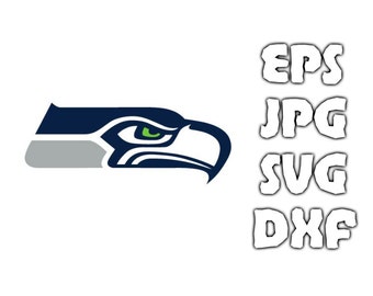 Seattle Seahawks logo SVG - Vector Design in Svg Eps Dxf Jpeg Format INSTANT DOWNLOAD