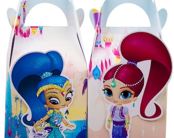 Shimmer and shine favor box, Shimmer and shine candy box, Shimmer and shine goody bag, Shimmer shine treat bag, Shimmer and shine treat box