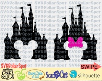 Disney Castle SVG - Disney Trip SVG - Mickey -Minnie - SVG File - Silhouette Studio File