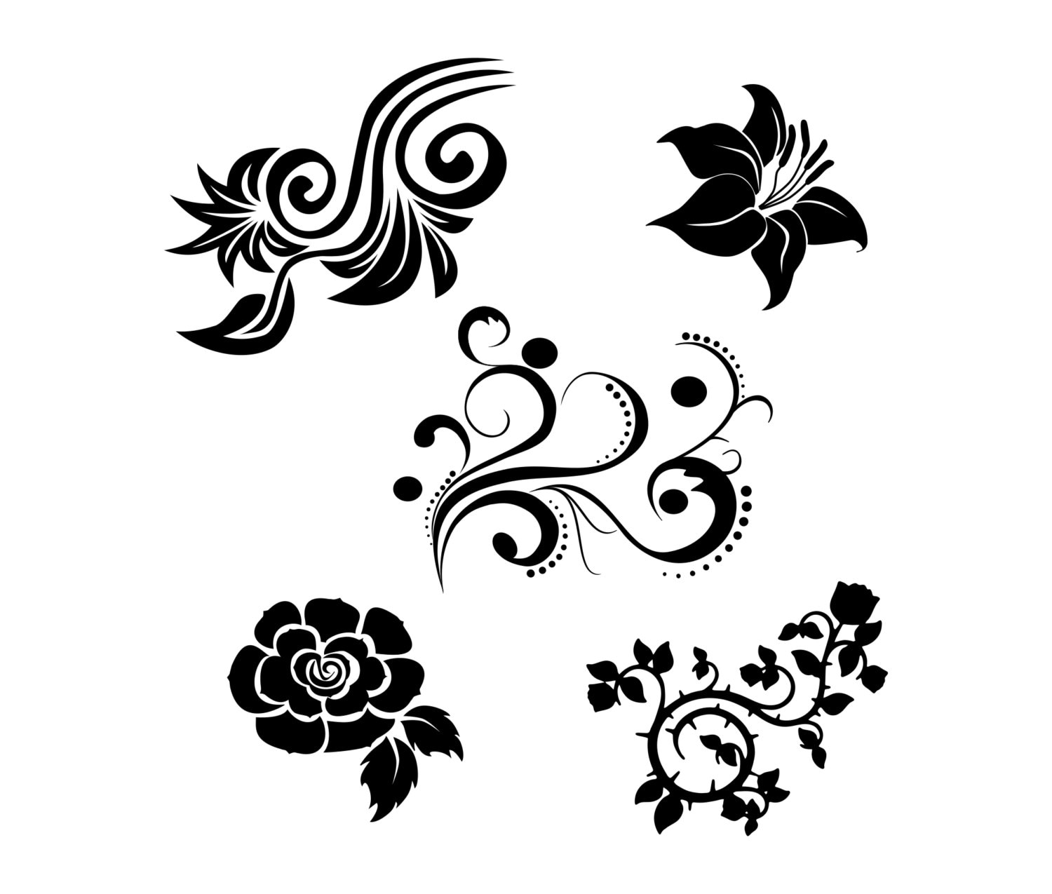 Download Flower SVG bundle Vector art Clipart Cut files for cricut ...