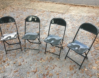 Vintage Metal Folding Chairs Vintage Metal Folding Chairs