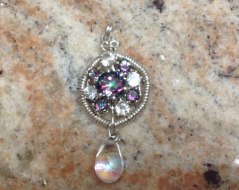 Topaz in Mistic and White And Silver