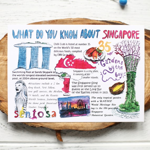 Postcard "What do you know about Singapore"