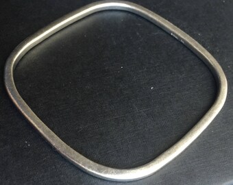 Sterling Silver Square Bangle