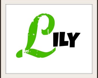 Lily name art | Etsy