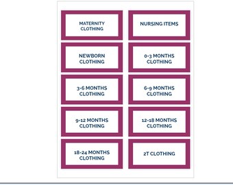 Clothes bin labels | Etsy