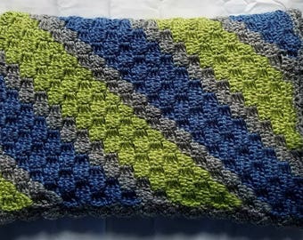 Crochet baby blanket, baby afghan, blue baby blanket, blue baby afghan, green baby blanket, green baby afghan