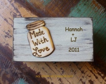 Rustic Recipe Box - Painted and Distressed in the COLOR of YOUR CHOICE