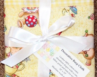 Burp Cloth w/Trim ~ 3N-1203