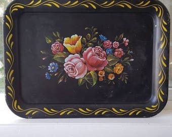 Vintage Metal Serving Tray