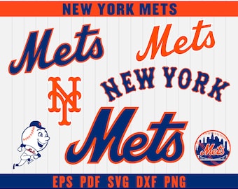 New York Mets Cut Files, SVG Files, Baseball Clipart, Cricut NY Mets Cutting Files, Baseball DXF, Clipart, Instant Download